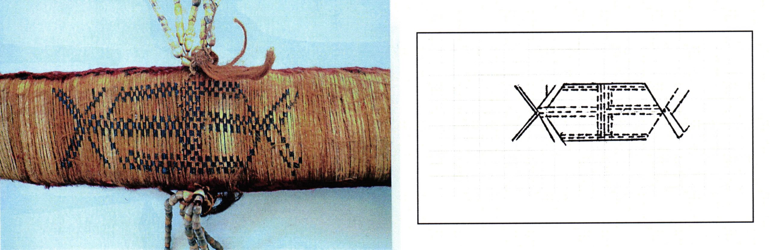 PGS 36,2 (2015) Tafel 43 Abb. 29: Federgeldrolle [EUKI]. Handwerkermarke komplexes langes Sechseck mit beidseitigen Zeichen
