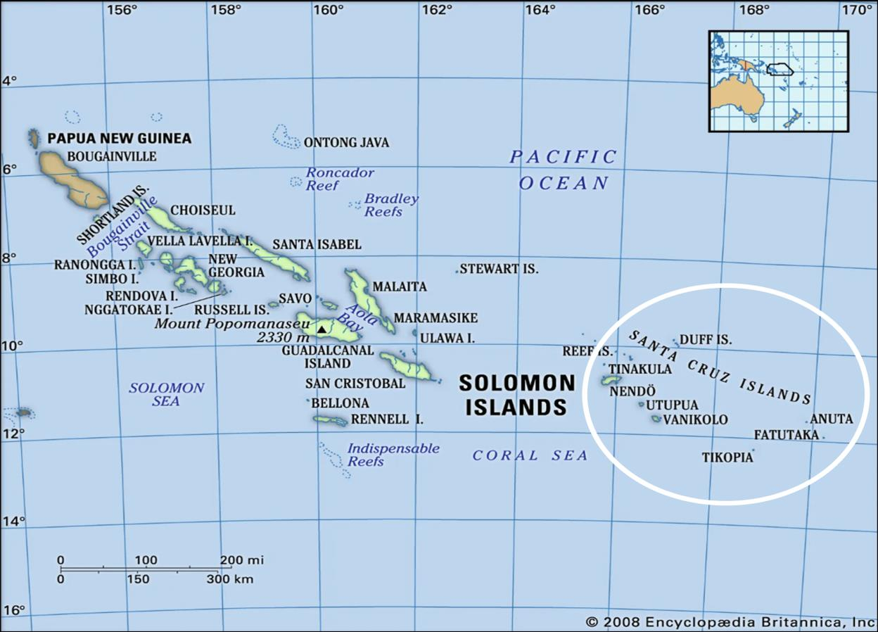 PGS 43,2 (2022) Tafel 24 Abb. 1: Karte der Inselgruppe Santa Cruz